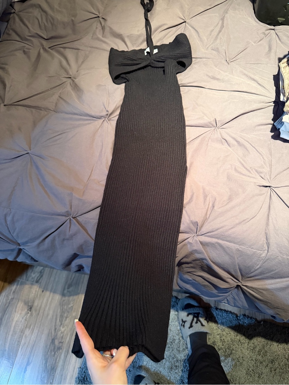 Thatssofetch halter ribbed dress